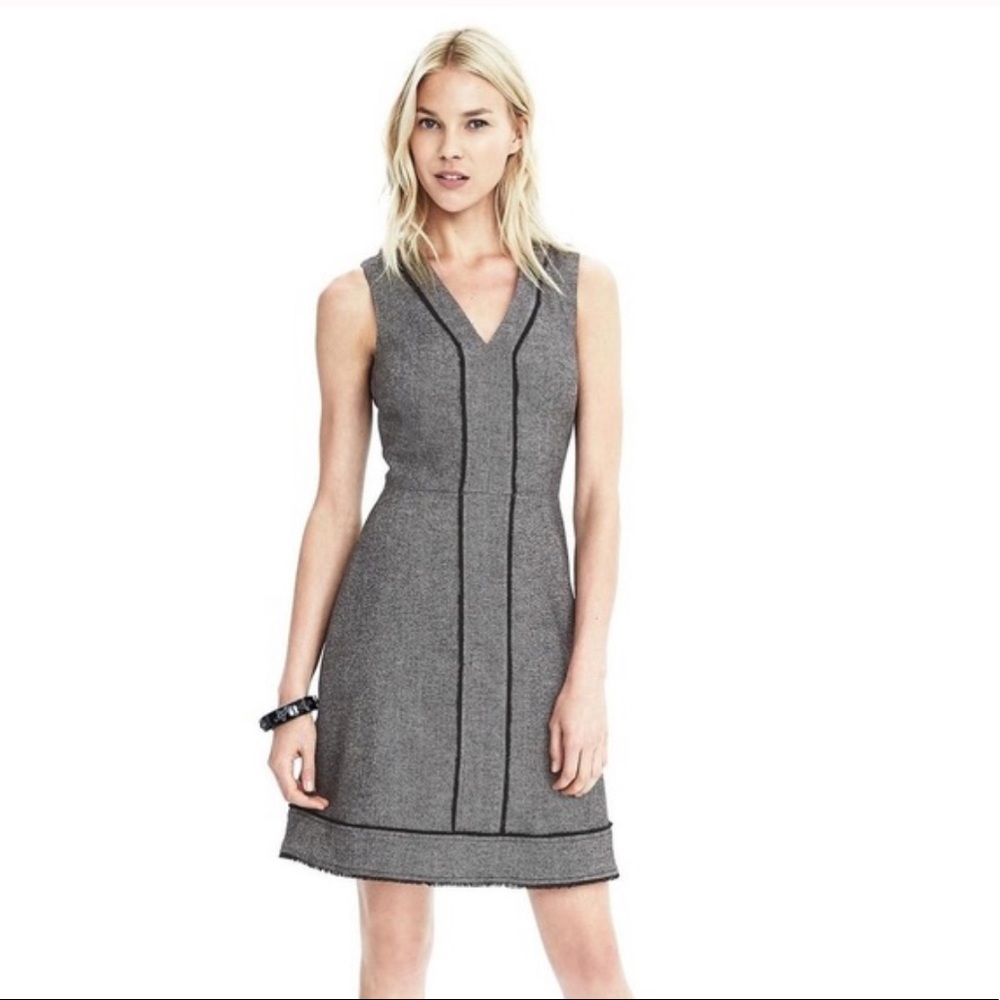 Banana Republic Wool Herringbone Dress